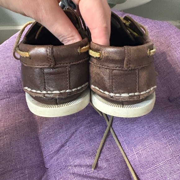 Women’s Brown Leather Sperry Boat Shoes - Picture 4 of 6
